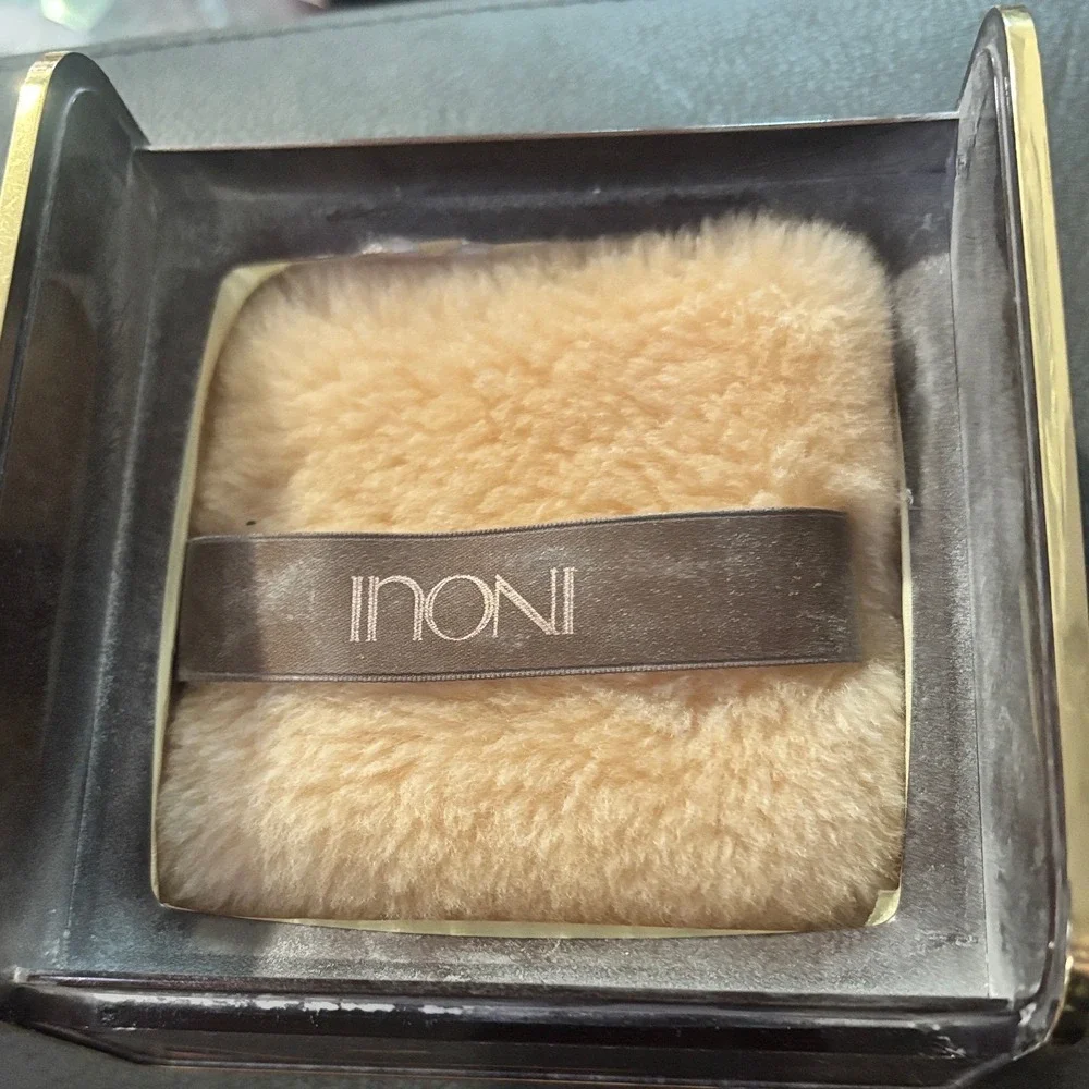 Vtg Shiseido Inoui Powder EMPTY Tortoise Shell Case, Puff, In orig. box Japan